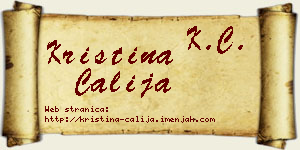 Kristina Čalija vizit kartica